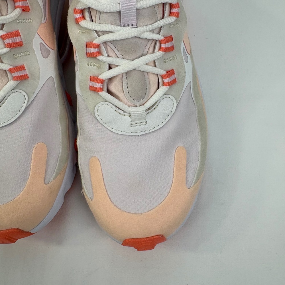 Nike Air Max 270 React Women's Sneakers Summit White Crimson Tint Size 5 - Picture 7 of 12